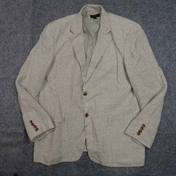 Club Room Other - Club Room Luxury Mens Blazer Extra Large Linen 2 Button Sport Coat Jacket Beige